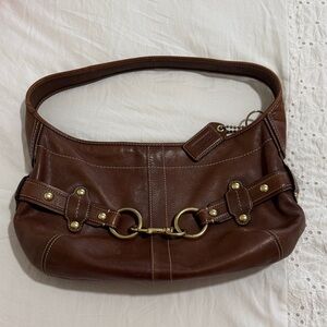 Vintage Coach Hampton Ergo Leather Belted Hobo Shoulder Bag